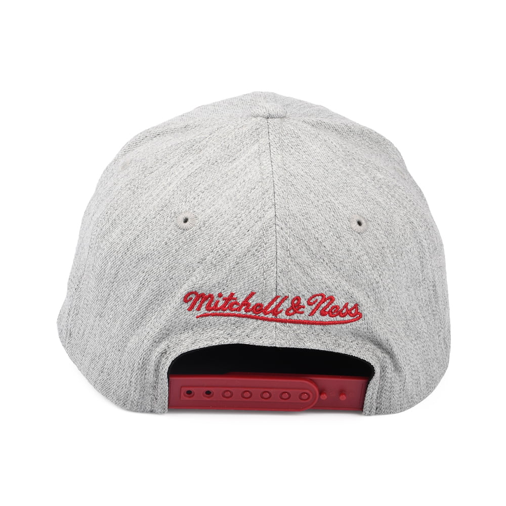 Gorra Snapback NBA Team Heather Redline Miami Heat de Mitchell & Ness - Gris Jaspeado