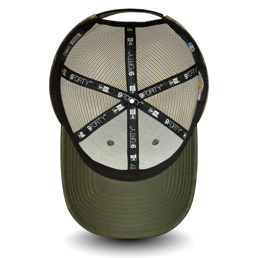 Gorra Trucker 9FORTY NBA Home Field L.A. Lakers de New Era - Verde Oliva