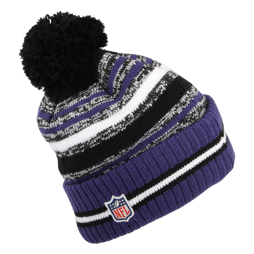 Gorro con pompón NFL Sport Knit OTC Baltimore Ravens de New Era - Morado-Negro