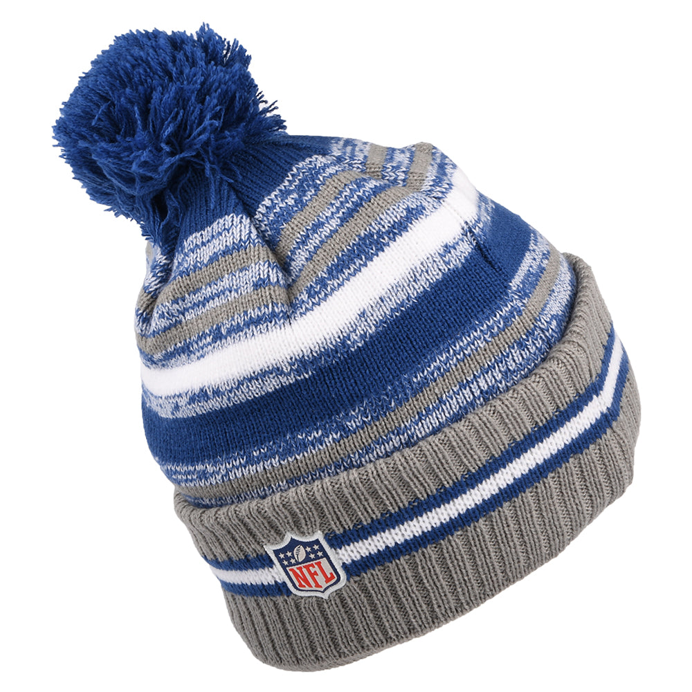 Gorro con pompón NFL Sport Knit OTC Indianapolis Colts de New Era - Azul-Blanco