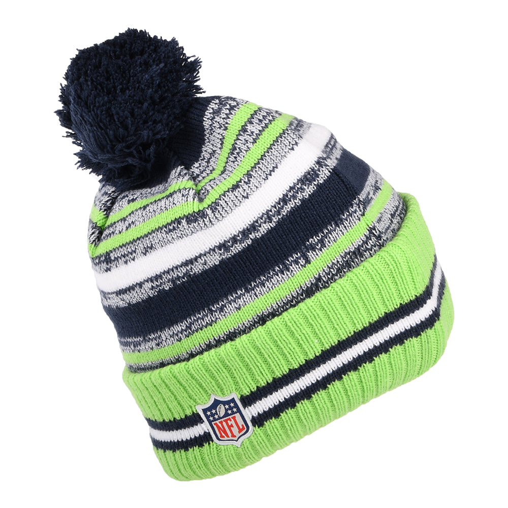 Gorro con pompón NFL Sport Knit OTC - Seattle Seahawks de New Era - Azul-Verde