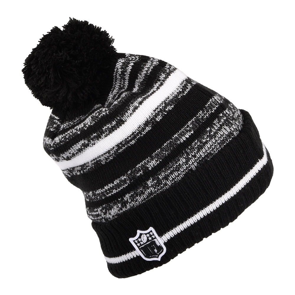 Gorro con pompón NFL Sport Knit - Buffalo Bills de New Era - Negro-Blanco