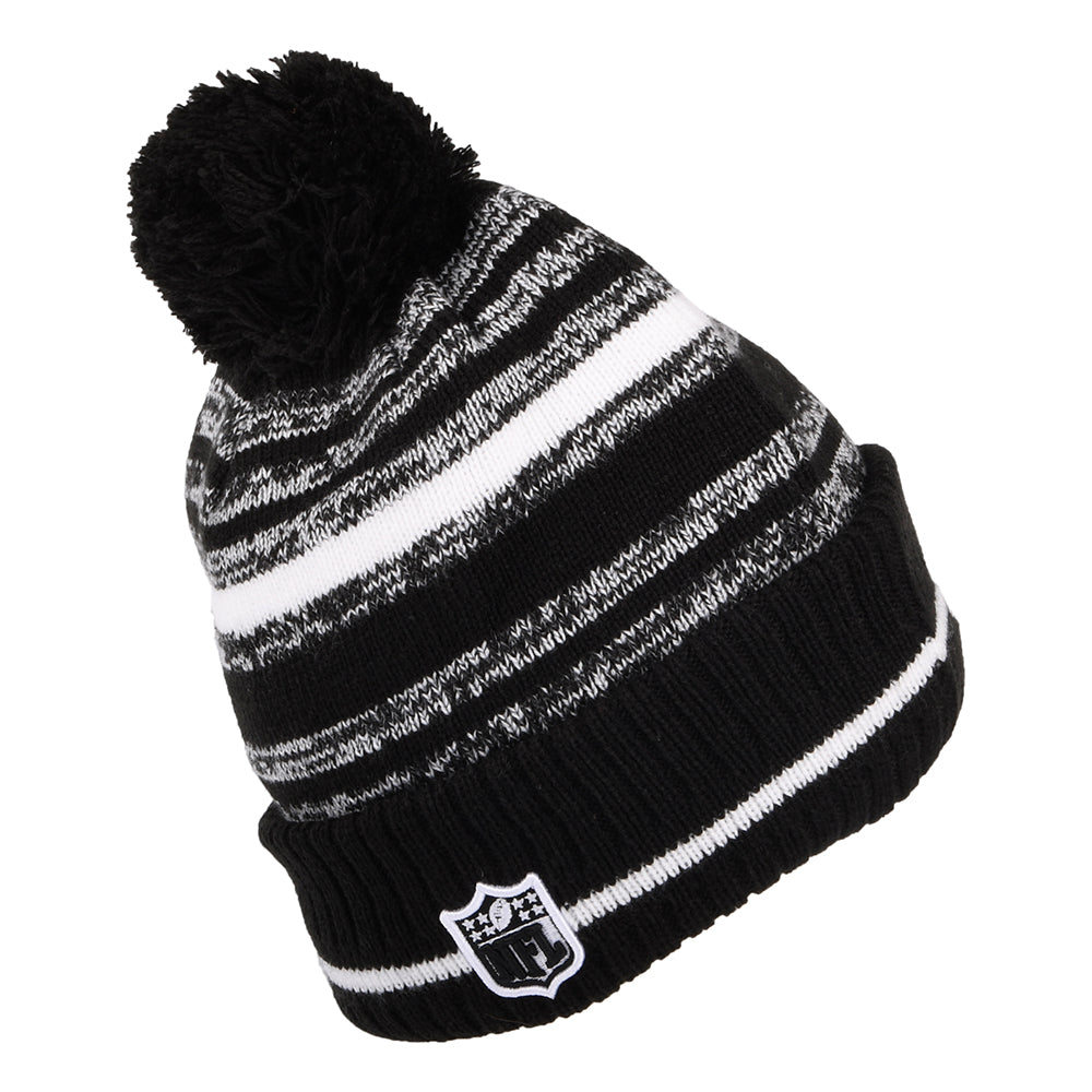 Gorro con pompón NFL Sport Knit - Cleveland Browns de New Era - Negro-Blanco