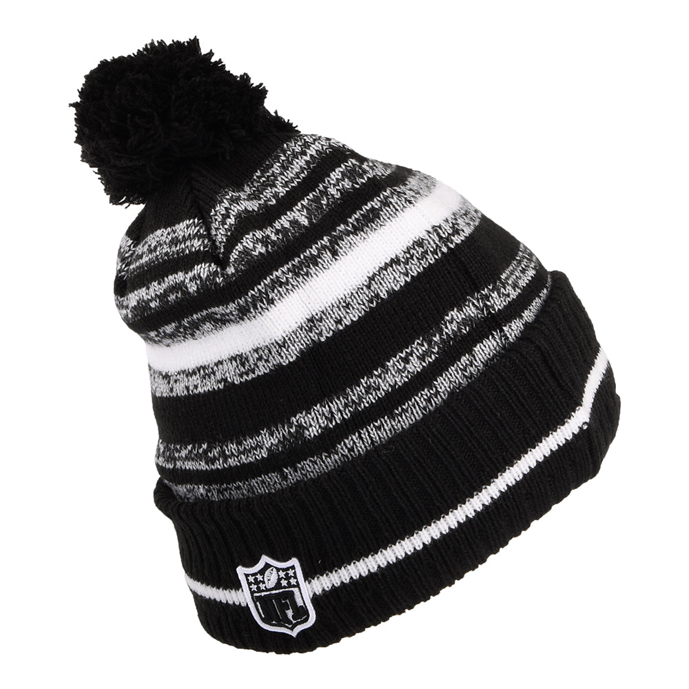 Gorro con pompón NFL Sport Knit - Indianapolis Colts de New Era - Negro-Blanco