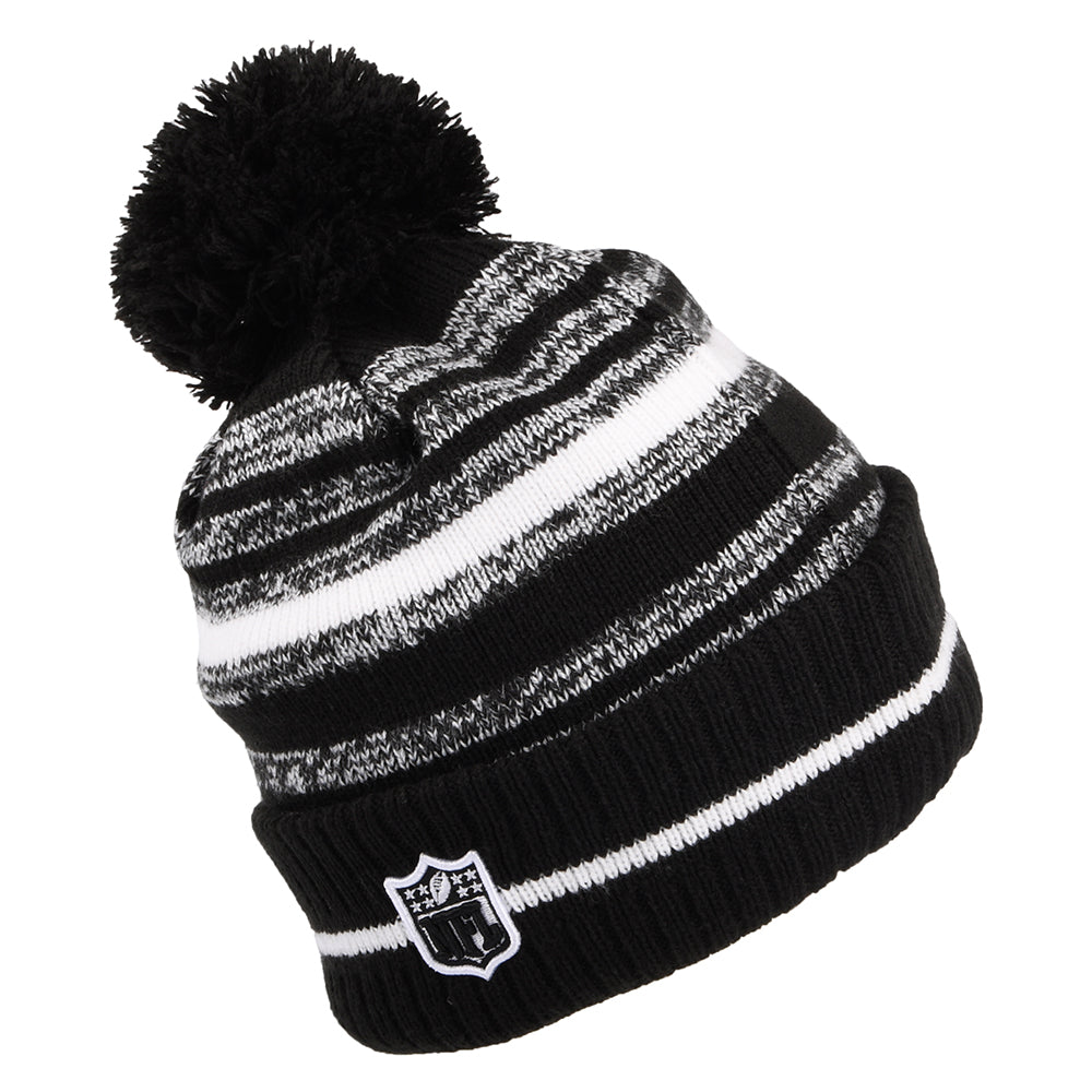 Gorro con pompón NFL Sport Knit - Minnesota Vikings de New Era - Negro-Blanco