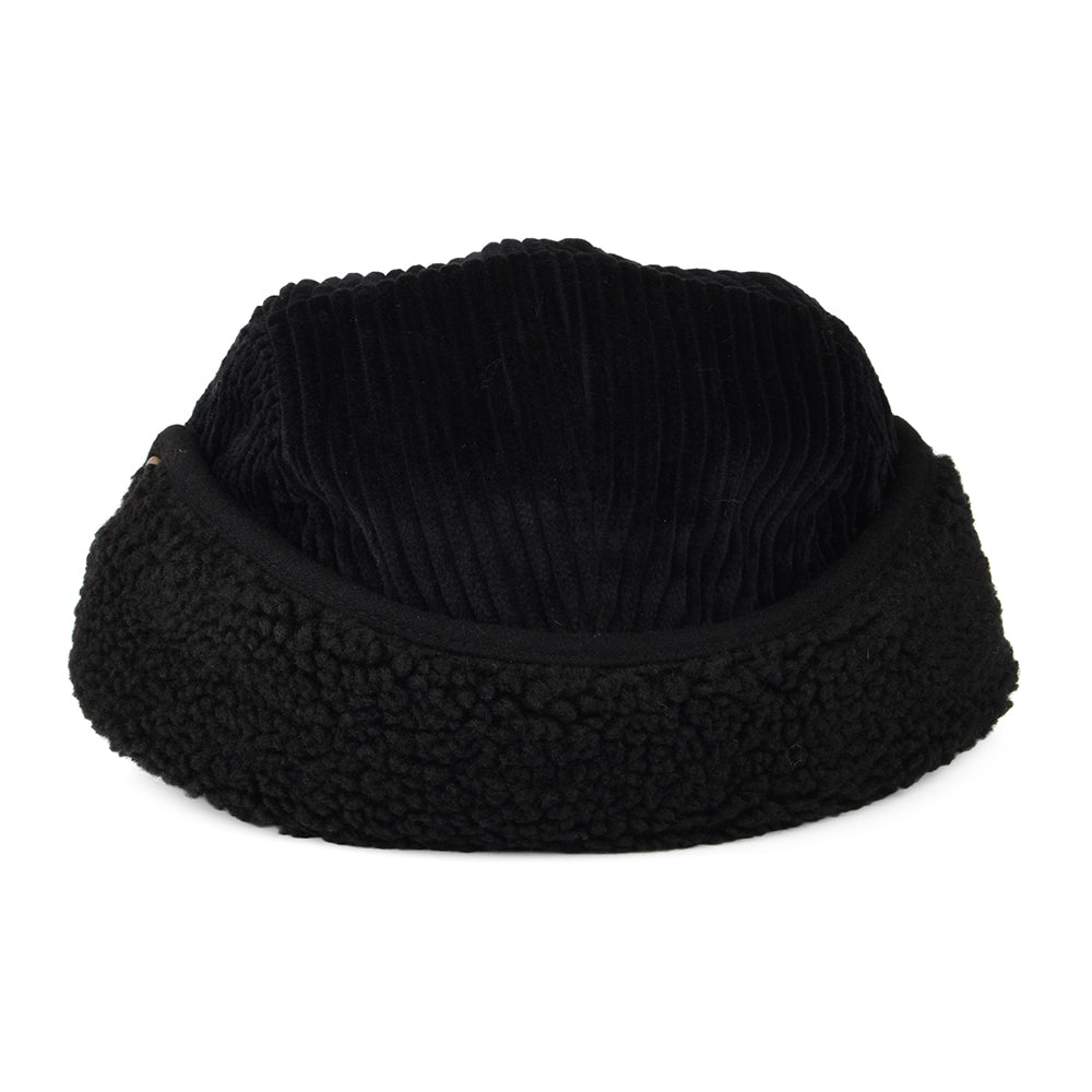 Gorra 5 paneles Rayner de pana con orejeras de Barts - Negro