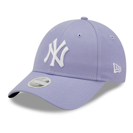 Gorra de béisbol mujeres 9FORTY MLB League Essential New York Yankees de New Era - Lavanda-Blanco