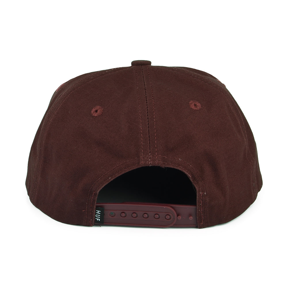 Gorra Snapback Triple Triangle Unstructured de HUF - Marrón