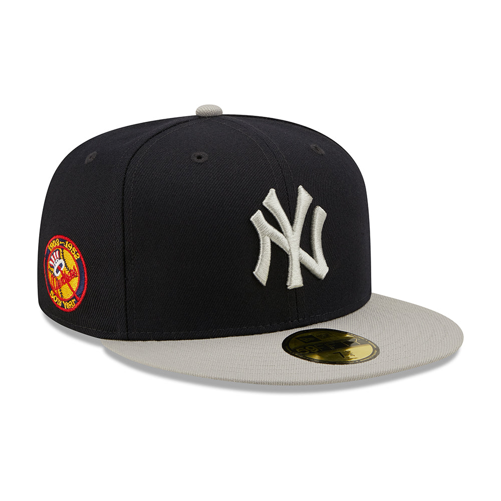 Gorra de béisbol 59FIFTY MLB Side Patch New York Yankees de New Era - Azul Marino-Gris