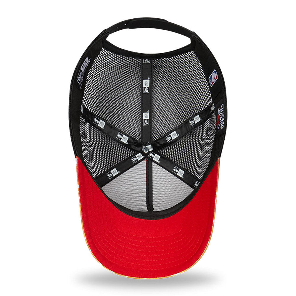 Gorra Trucker 9FORTY A-Frame NBA Summer City Chicago Bulls de New Era - Rojo-Negro