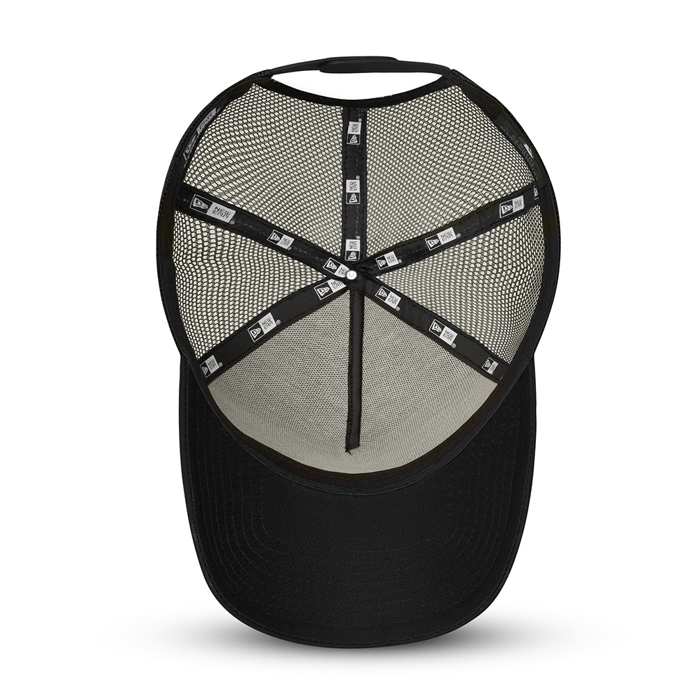 Gorra Trucker 9FORTY A-Frame Heritage Patch de New Era - Negro