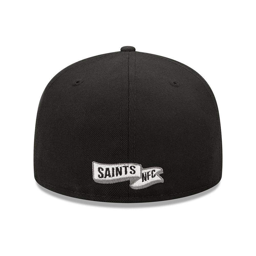 Gorra de béisbol 59FIFTY NFL Sideline Historic New Orleans Saints de New Era - Negro