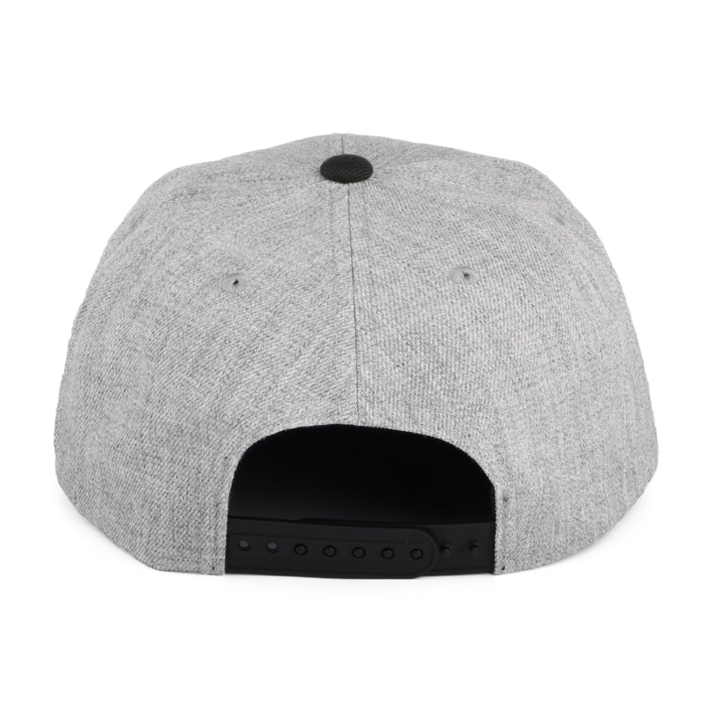Gorra Snapback Alpha Square NetPlus MP de Brixton - Gris Jaspeado-Negro