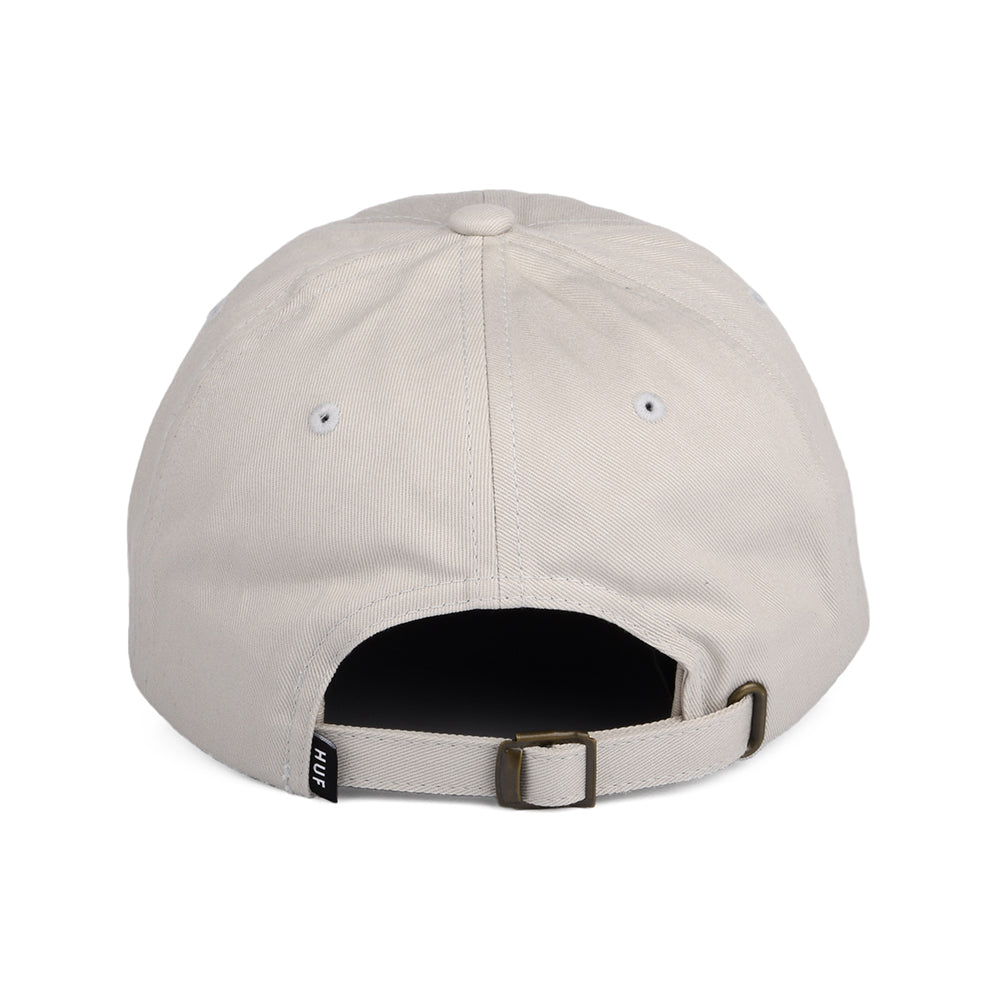Gorra de béisbol Original Logo visera curvada de algodón de HUF - Crema