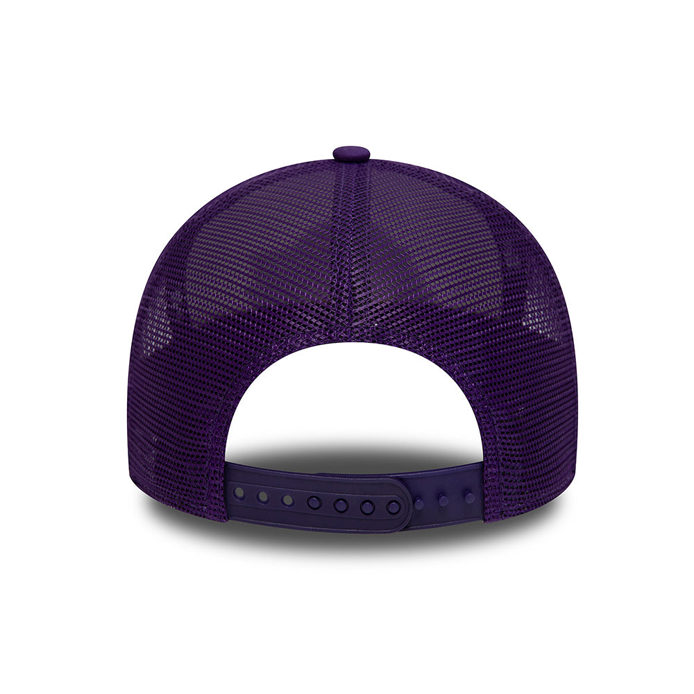 Gorra Trucker 9FORTY A-Frame NBA Team Colour Block L.A. Lakers de New Era - Blanco-Morado