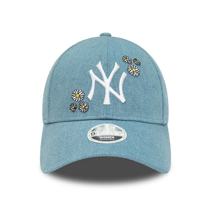 Gorra de béisbol mujeres 9FORTY MLB Denim New York Yankees de New Era - Azul-Blanco