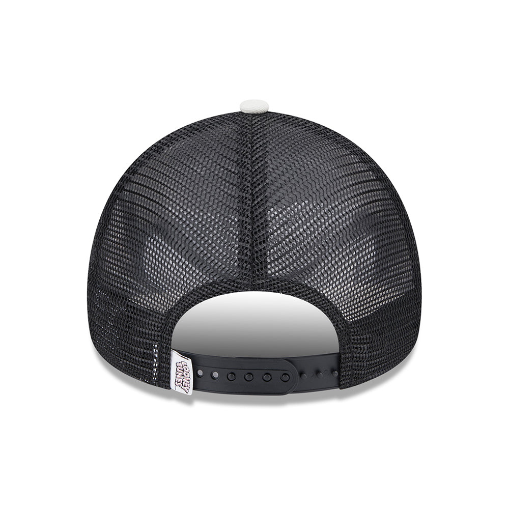 Gorra Trucker A-Frame Looney Tunes Bugs Bunny & Daffy Duck de New Era - Piedra-Negro