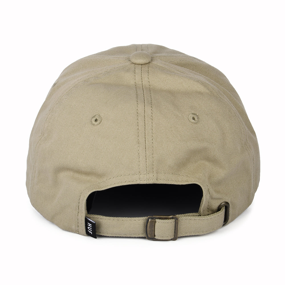 Gorra de béisbol Original Logo visera curvada de algodón de HUF - Avena