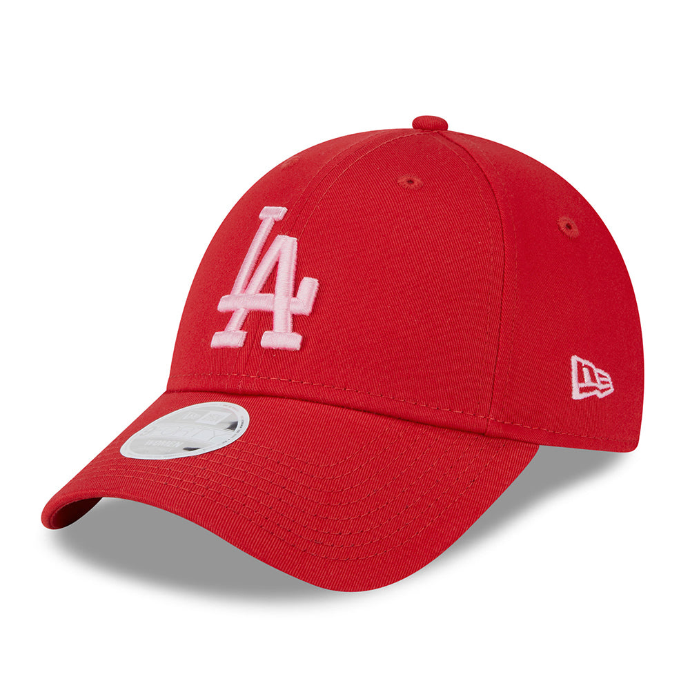 Gorra de béisbol mujeres 9FORTY MLB League Essential L.A. Dodgers de New Era - Escarlata-Rosa