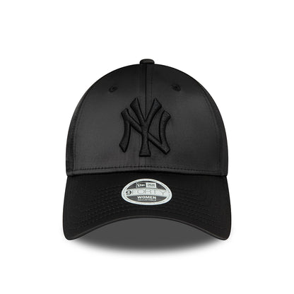 Gorra de béisbol mujeres 9FORTY MLB Satin New York Yankees de New Era - Negro sobre Negro