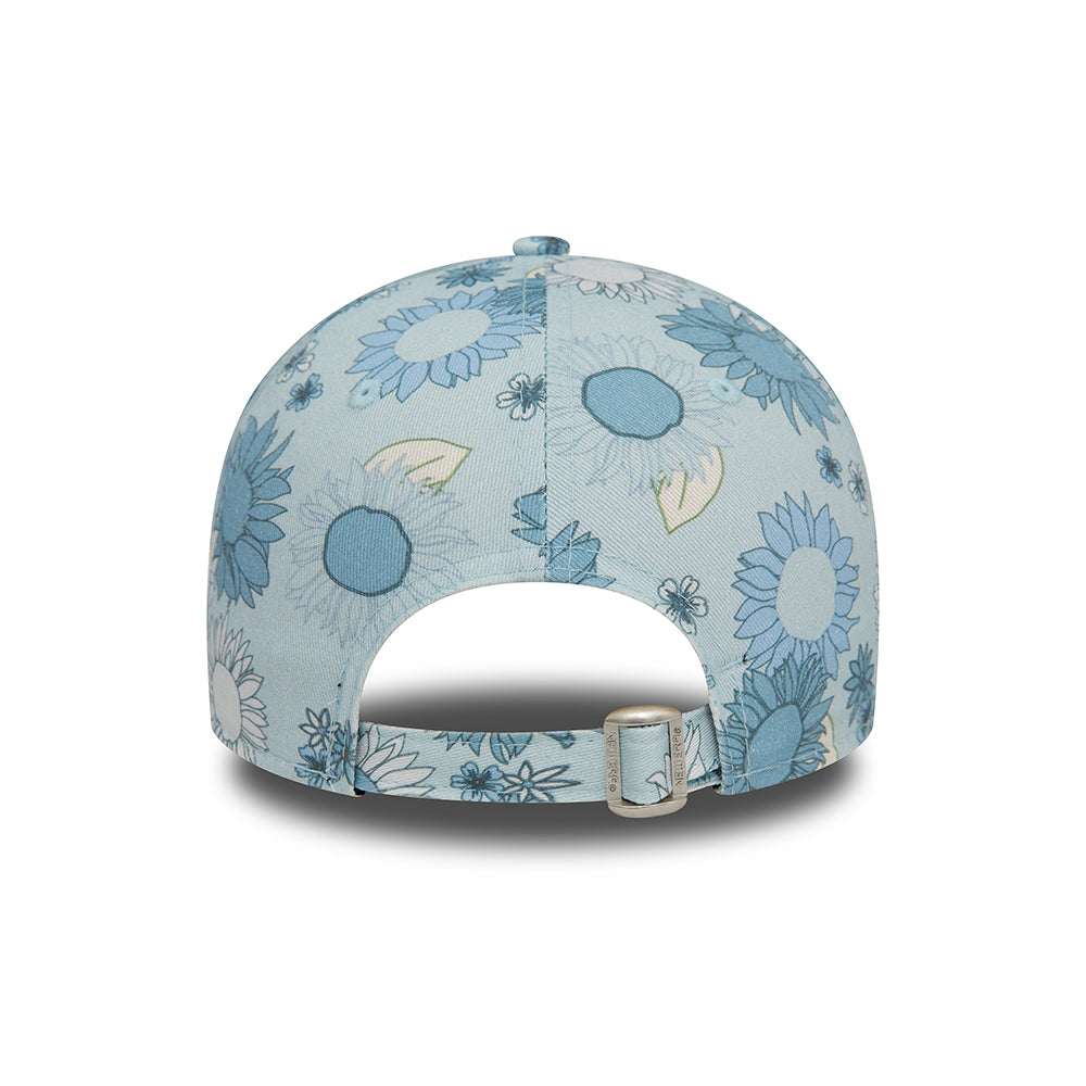 Gorra de béisbol mujeres 9FORTY MLB Floral AOP New York Yankees de New Era - Azul Claro