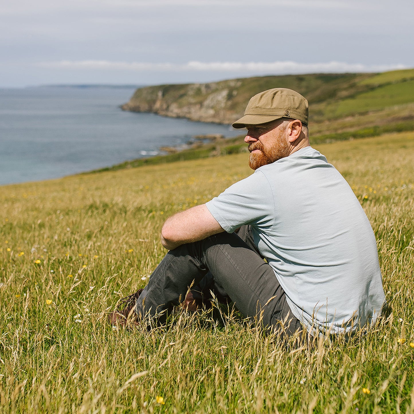 Gorra militar diseño de espiga de Jaxon & James - Verde Oliva