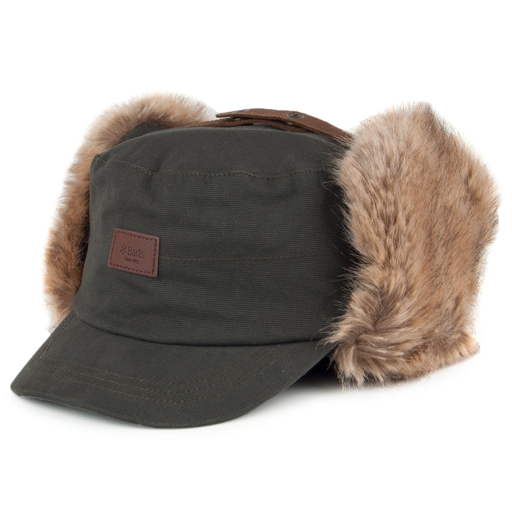 Gorra militar con orejeras Foryst de algodón de Barts - Verde Militar