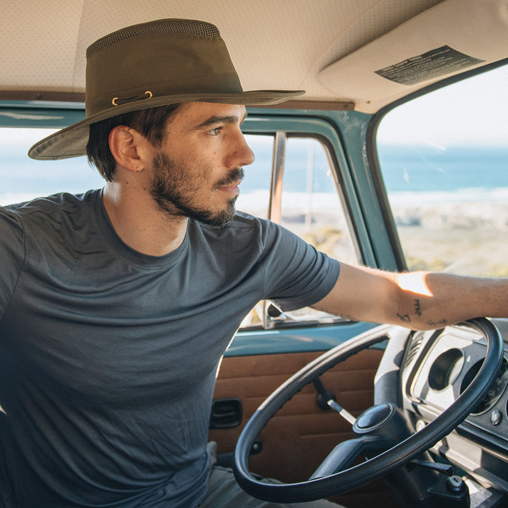 Sombrero de Sol LTM6 Airflo plegable de Tilley - Verde Oliva