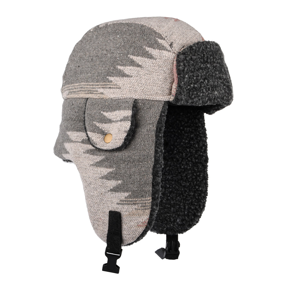 Gorro Aviador Shauna estampado azteca de Scala - Gris Multi