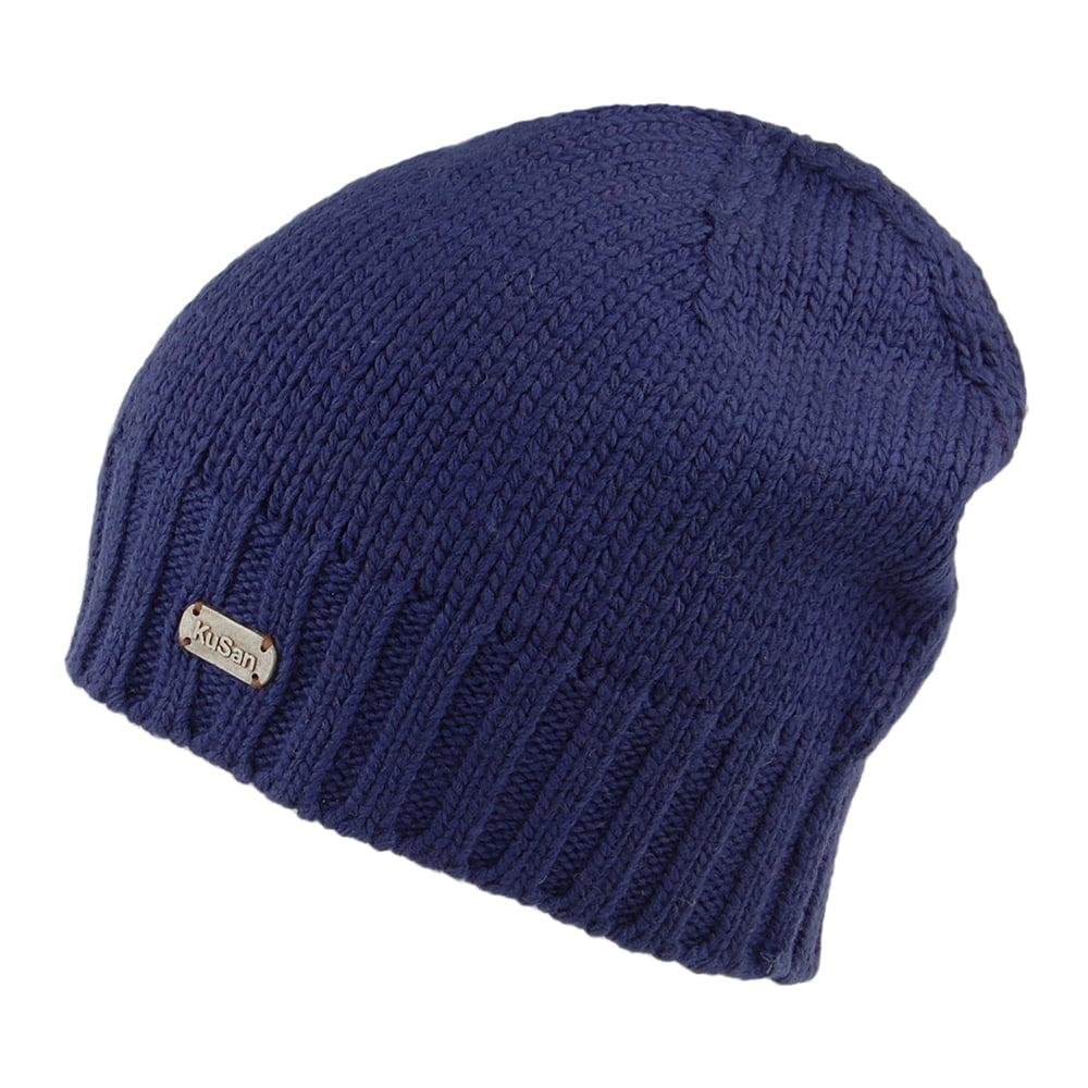 Gorro Beanie de lana merino de Kusan - Azul Marino