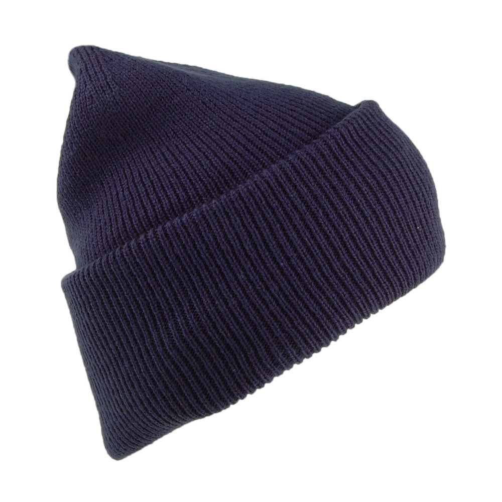 Gorro Beanie Haveno Borde con vuelta grande de Barts - Azul oscuro