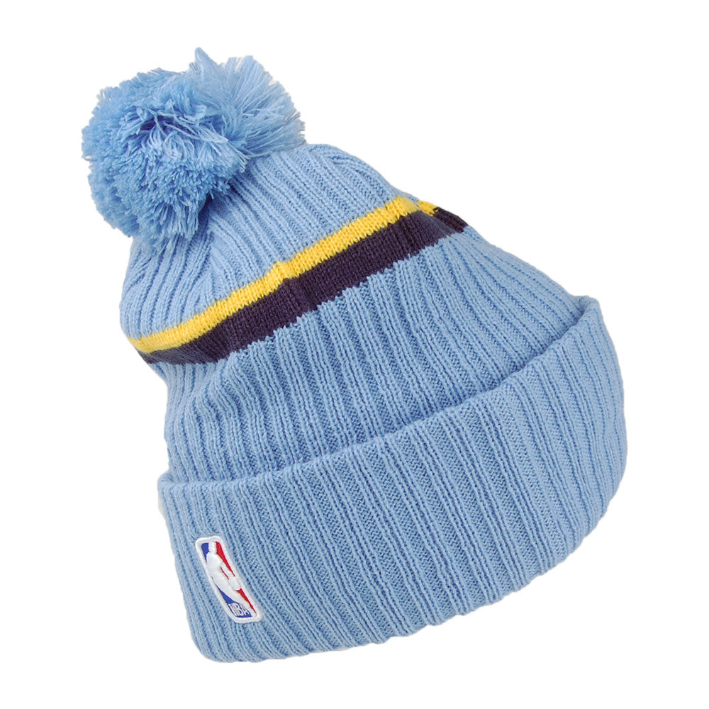 Gorro con pompón de punto cable NBA Draft OTC Memphis Grizzlies Knit de New Era - Azul Claro