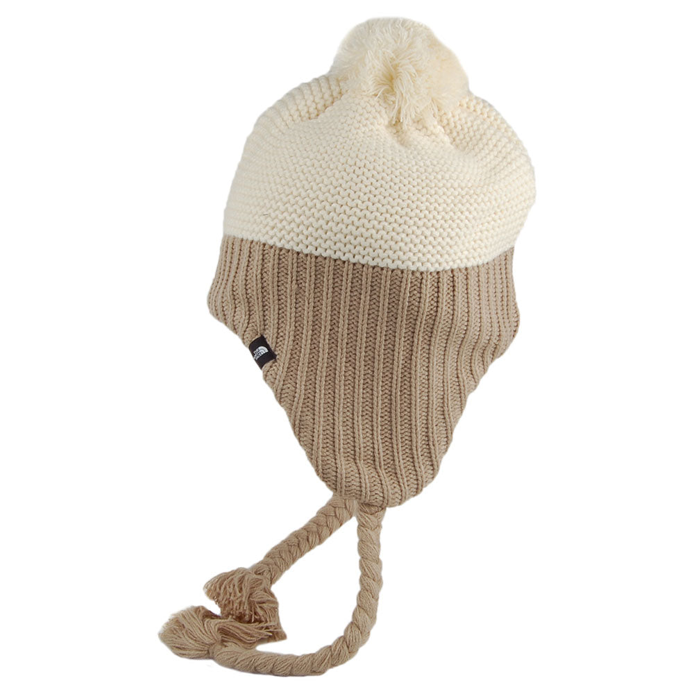 Gorro con pompón Purrl con orejeras puntada de The North Face - Blanco Roto