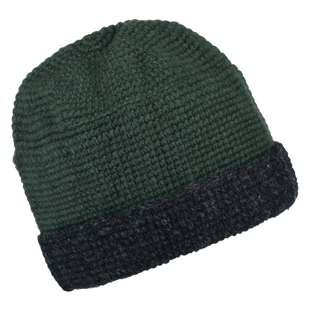 Gorro Beanie Turn up Crochet de Kusan - Verde