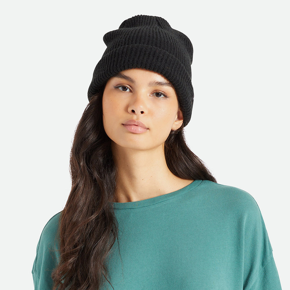 Gorro Beanie Heist con vuelta de Brixton - Negro