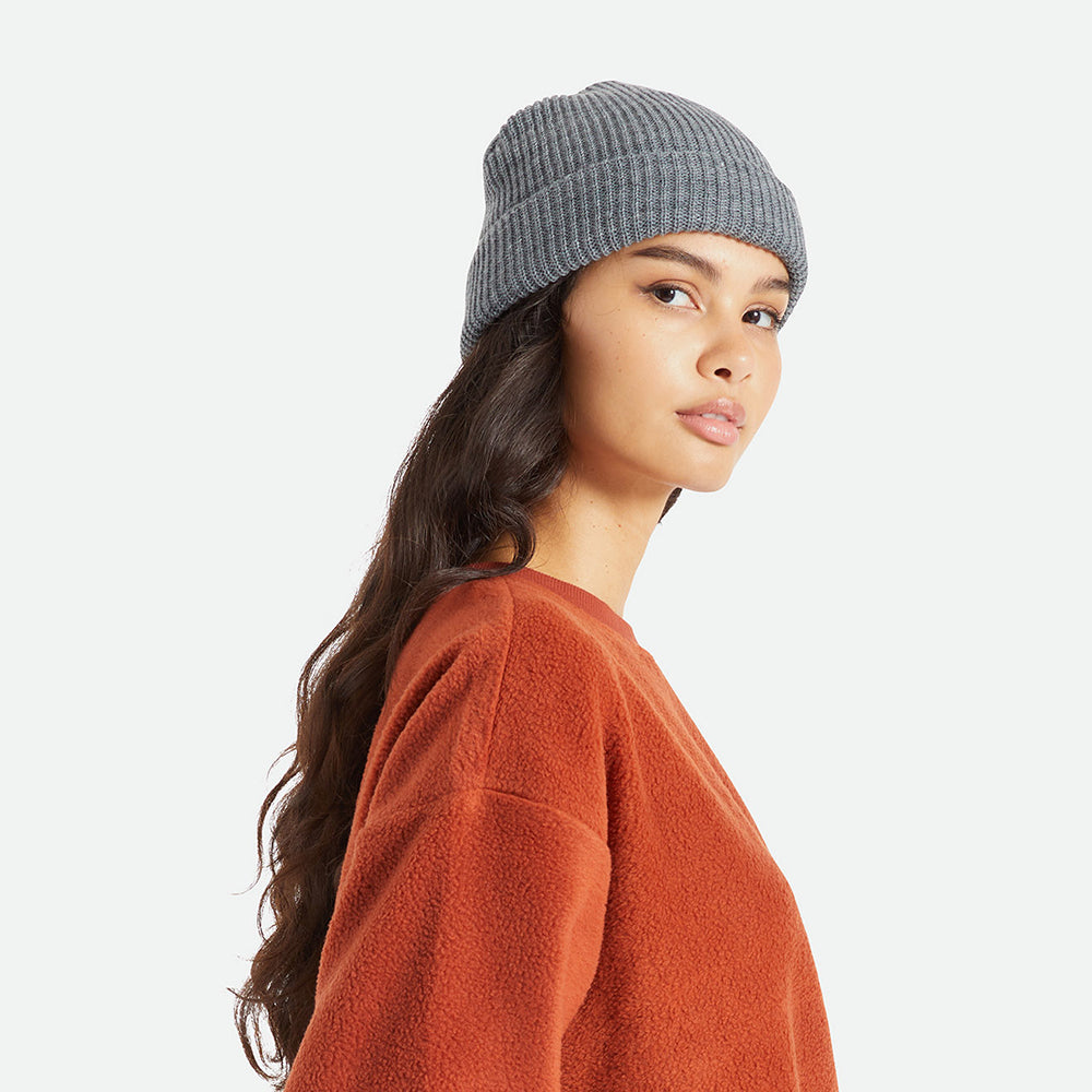 Gorro Beanie Heist con vuelta de Brixton - Gris Oscuro