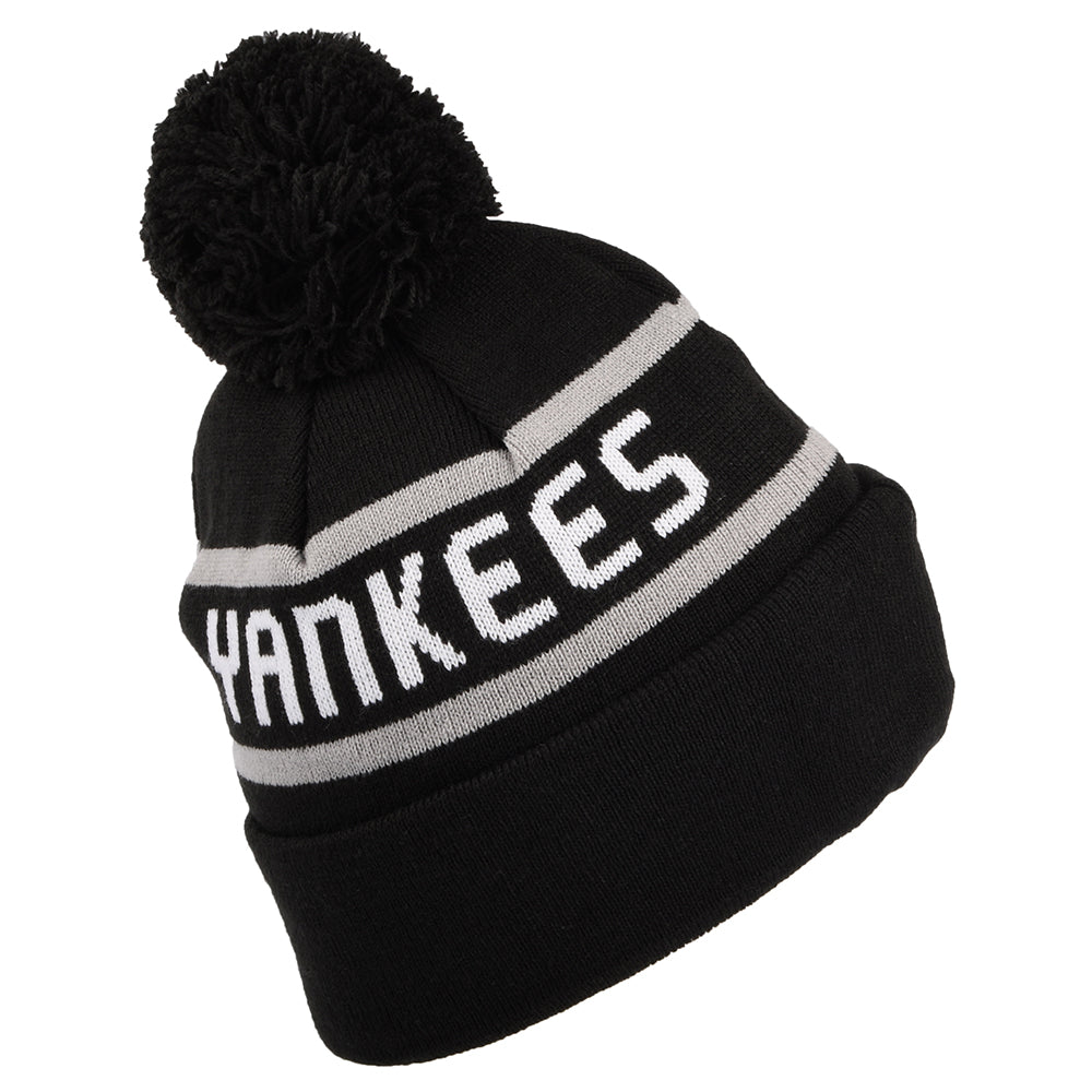 Gorro con pompón MLB Jake Cuff Knit New York Yankees de New Era - Negro