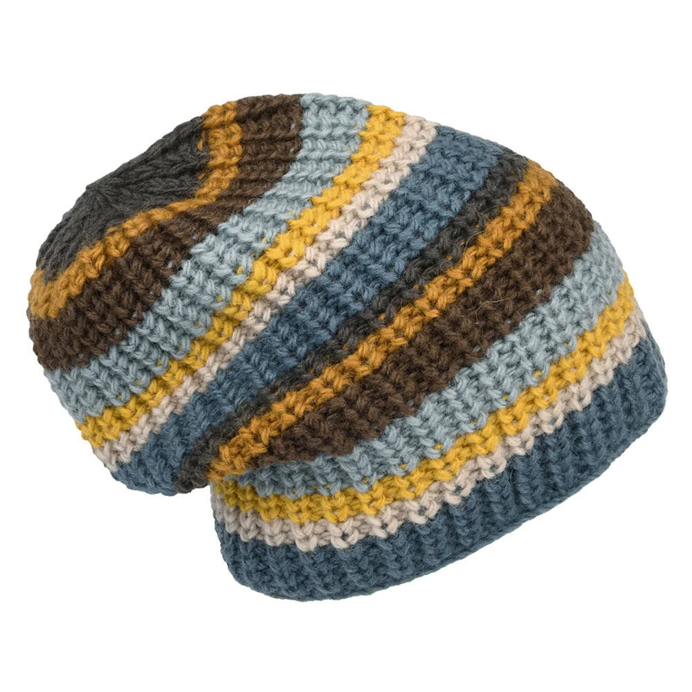 Gorro Beanie Cardi Flexible de Kusan - Marrón-Azul Claro