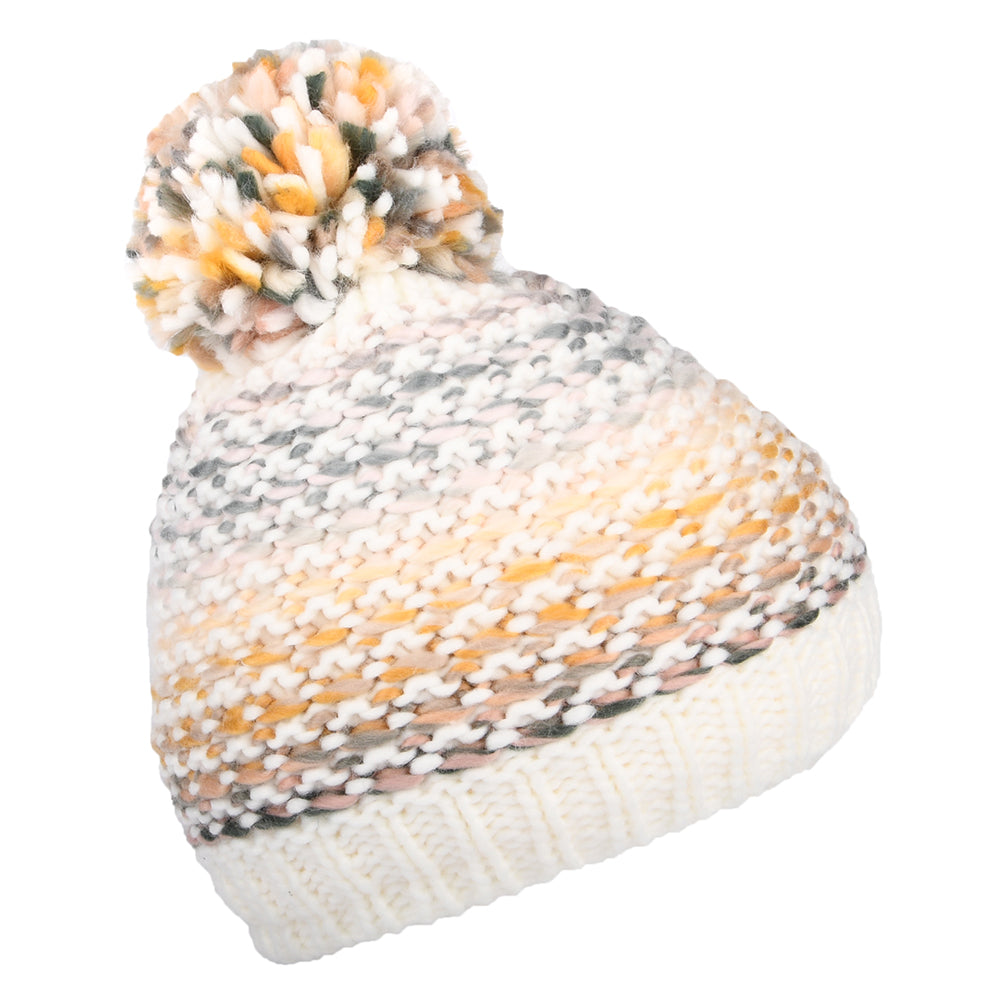 Gorro con pompón Myonet Space-Dyed de Barts - Crema-Verde Celadón