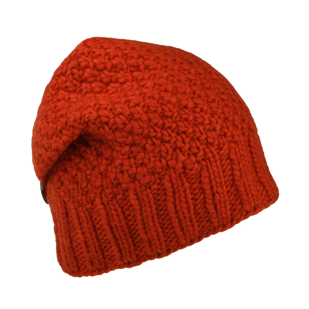 Gorro Beanie con botón de Kusan - Ocre