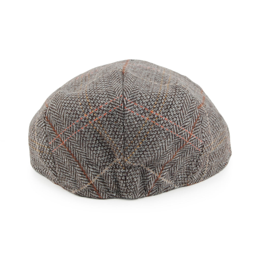Gorra plana de bebé de Tweed de Jaxon & James - Marrón-Gris