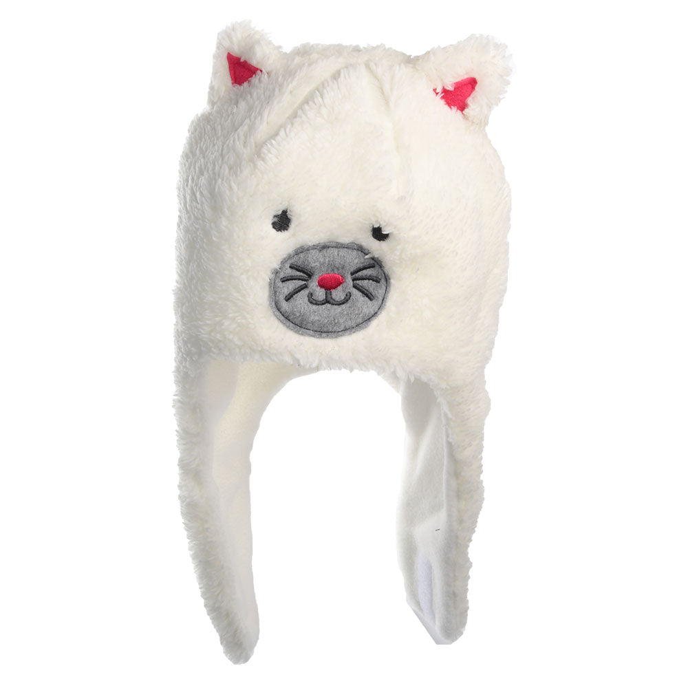 Gorro Beanie niñas Animal con orejeras de Scala - Blanco Marfil