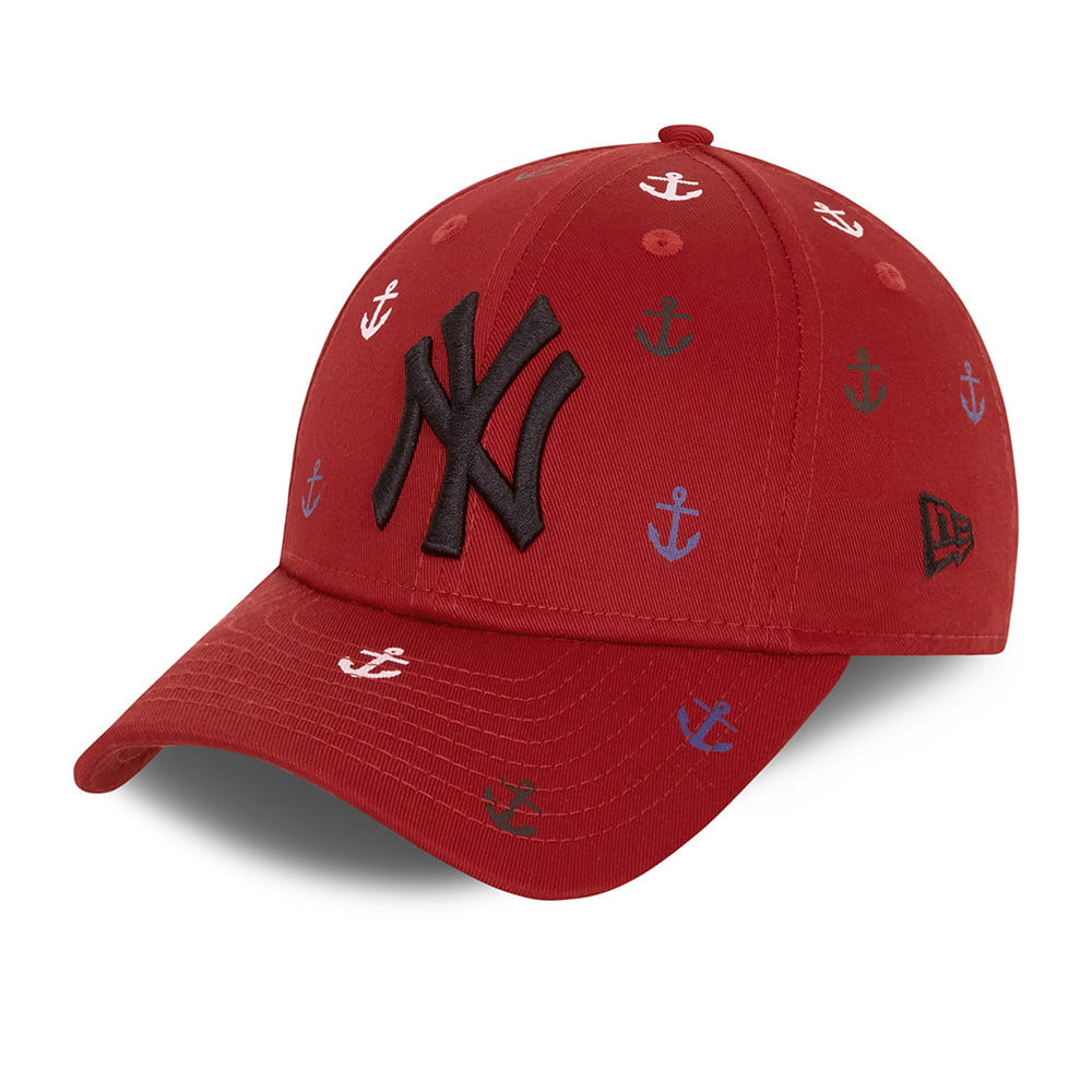 Gorra de béisbol niños 9FORTY MLB All Over Graphic New York Yankees de New Era - Escarlata