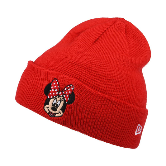 Beanie Hat niñas Vuelta Tejida Personaje de Disney Minnie Mouse de New Era - Rojo