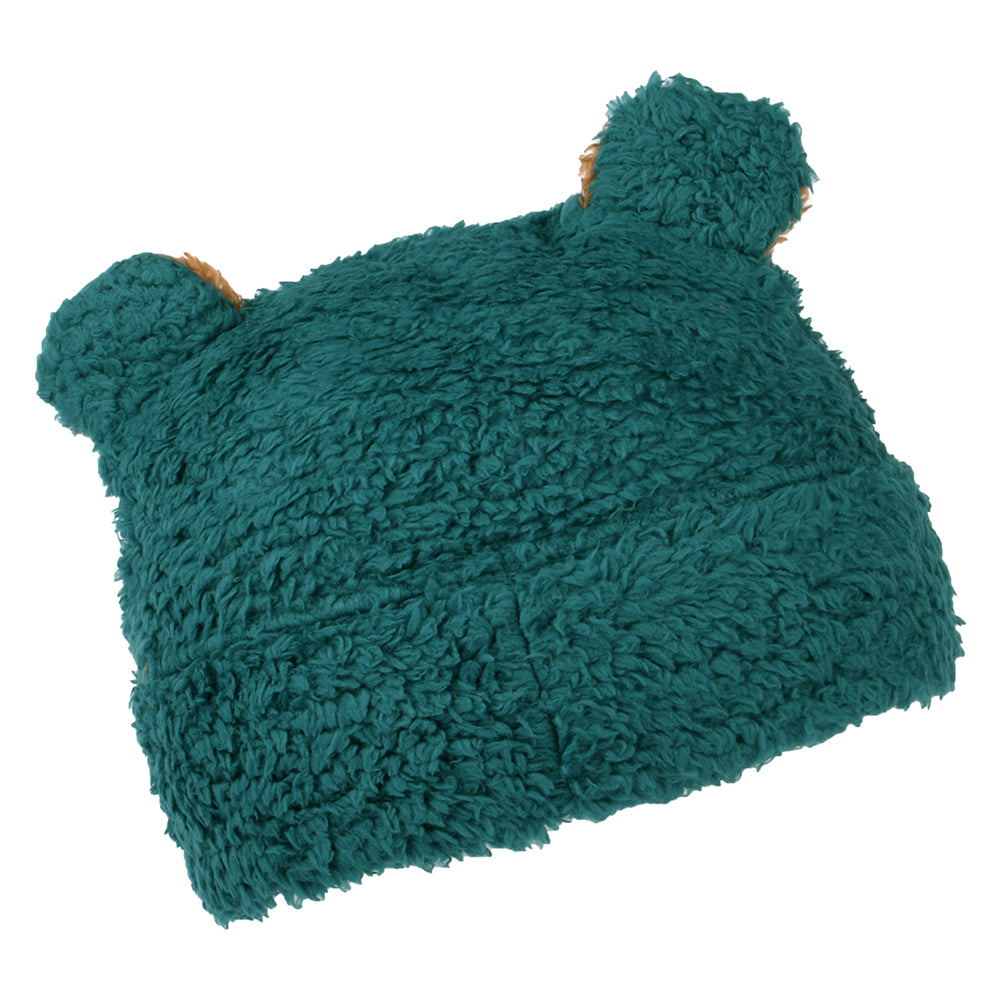 Gorro Beanie bebé Furry Friends de Patagonia - Verde Oscuro
