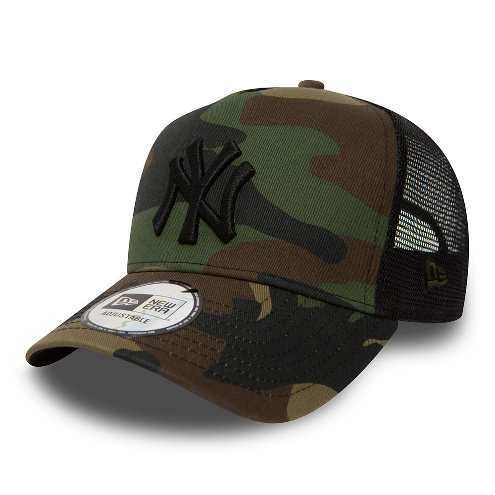 Gorra Trucker niños 9FORTY A-Frame Essential New York Yankees de New Era - Camuflaje-Negro