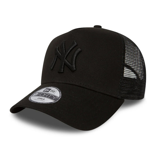 Gorra Trucker niños 9FORTY A-Frame MLB Essential New York Yankees de New Era - Negro sobre Negro