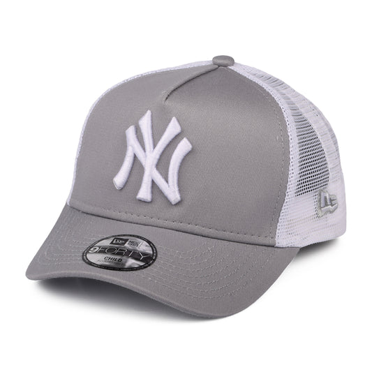 Gorra Trucker niños 9FORTY A-Frame Essential New York Yankees de New Era - Grafito-Blanco