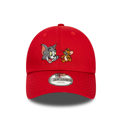 Gorra de béisbol niño 9FORTY Multi Character Tom y Jerry de New Era - Escarlata