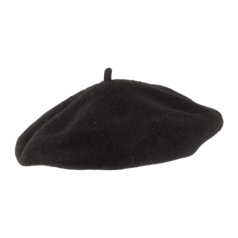 Boina niños de lana de Village Hats - Negro